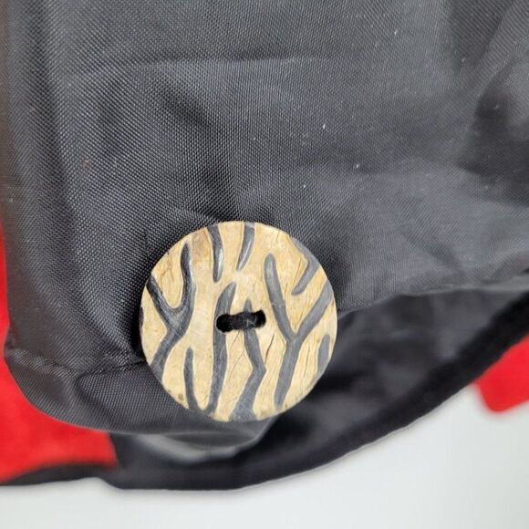 Vintage 80's Indigo Moon Blazer Jacket Multimedia Patchwork Jacquard Red 1X - Picture 13 of 13